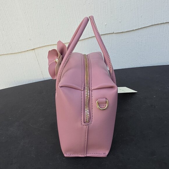 NWT Ted Baker London Poppy Rose Flower pink leather crossbody or top handle bag - Picture 4 of 8
